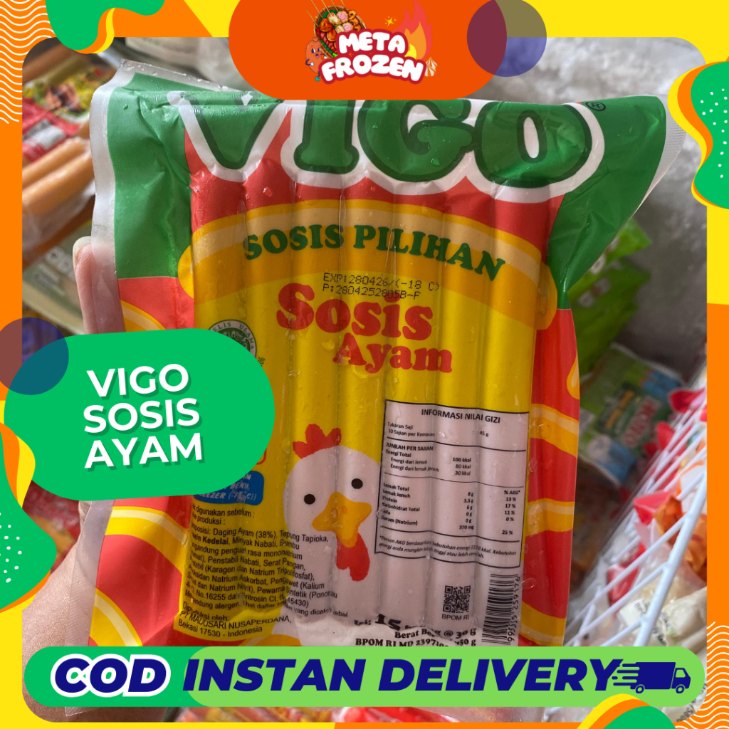 

VIGO SOSIS AYAM 450g – ISI 15 POTONG