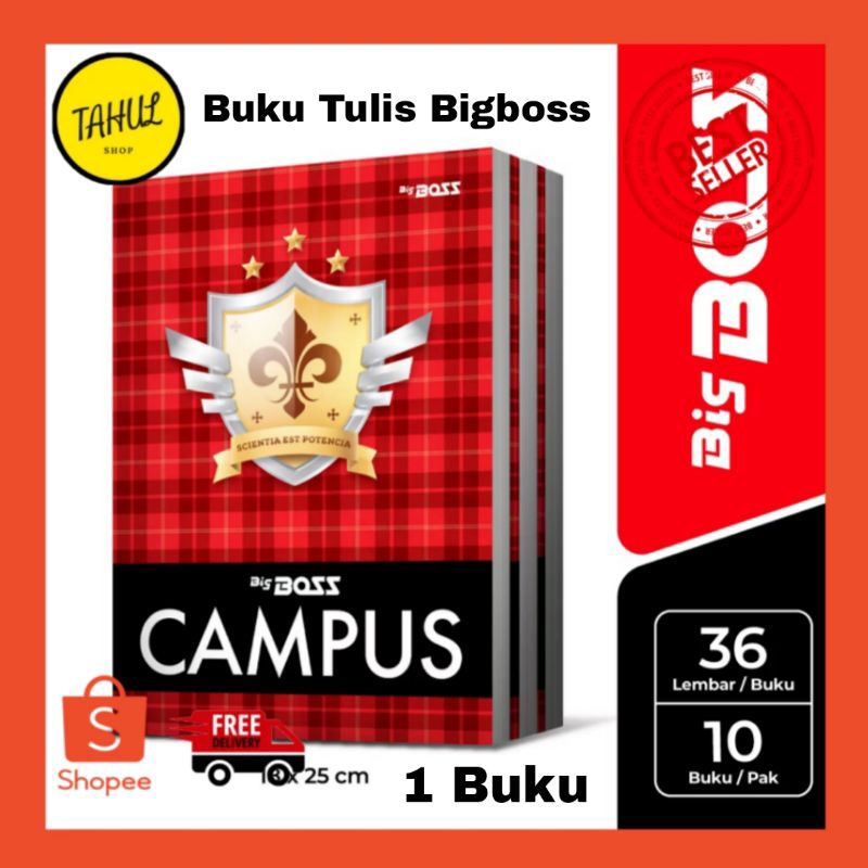 

1 Buku !!! BigBoss Campus 36 Lembar Original Buku Tulis Lembar Kertas Tebal Big Boss / Bigboss