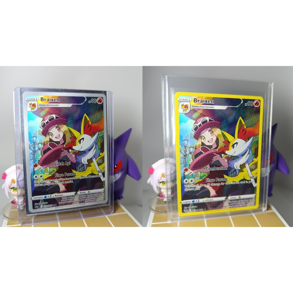 ORI Kartu Pokemon Braixen CHR Indo Eng s11a 069/068 TG01/TG30 TCG Card Poke Indonesia English Sword 