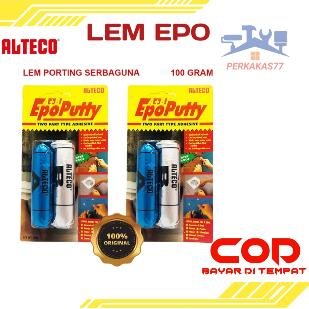 Lem Epo Putty Alteco 100gr / Epo Putty / Lem porting 100 gram / Lem Porting Alteco ORIGINAL