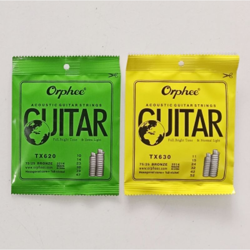 string senar gitar akustik orphee TX-620 TX-630 ukuran 010 011  bisa utk fender ibanez cort yamaha g