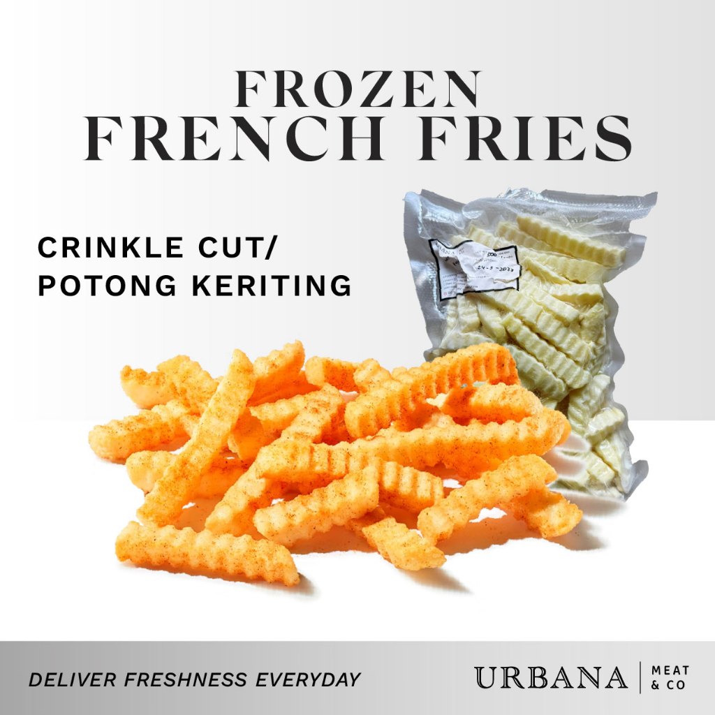

French Fries Kentang Goreng Keriting Frozen Beku Crinkle Cut