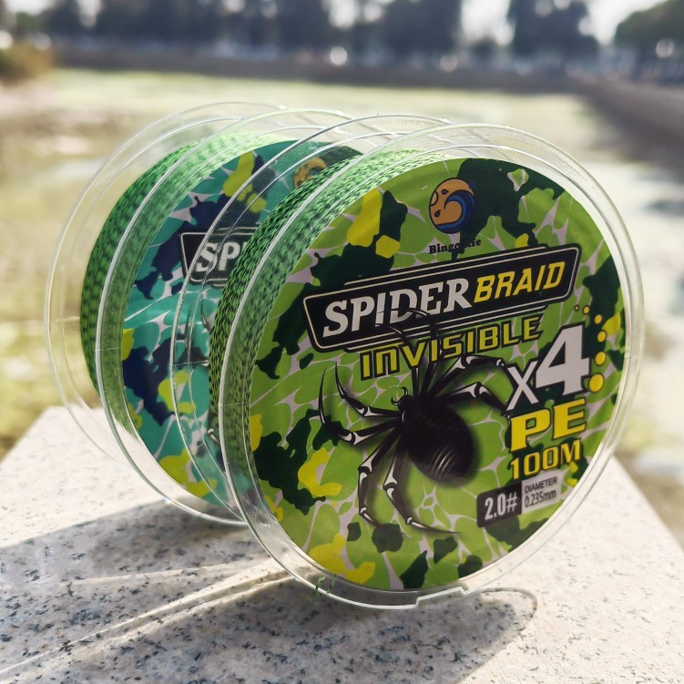 Benang Speckle PE X4 X8 Tali Pancing 100m Anti Kriting Senar PE Spider Invisible Braided Fishing Lin