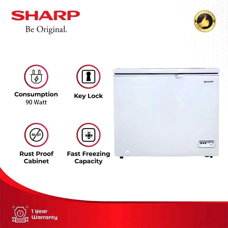 Chest Freezer Box SHARP 205 Liter FRV-210X/ Freezer Box SHARP