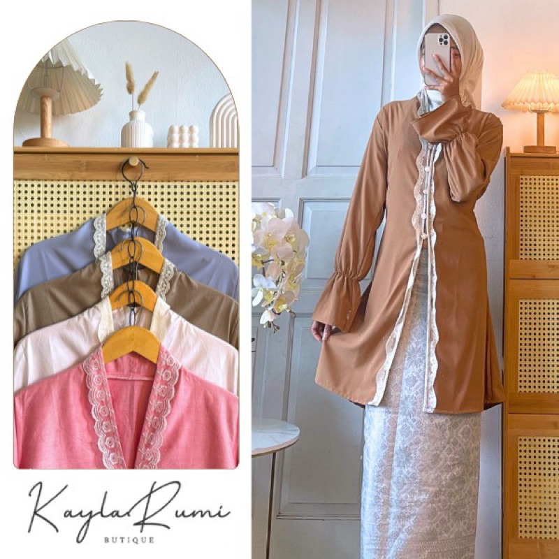 Kalula tunik kebaya modern | Tunik wanita | Kebaya polos | Baju atasan wanita | Baju kurung melayu k
