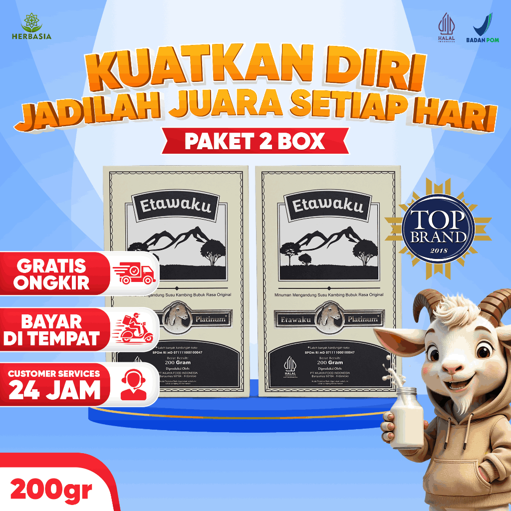 

Paket 2 Box Susu Etawaku Platinum Asli Meningkatkan Kesehatan Paru-paru