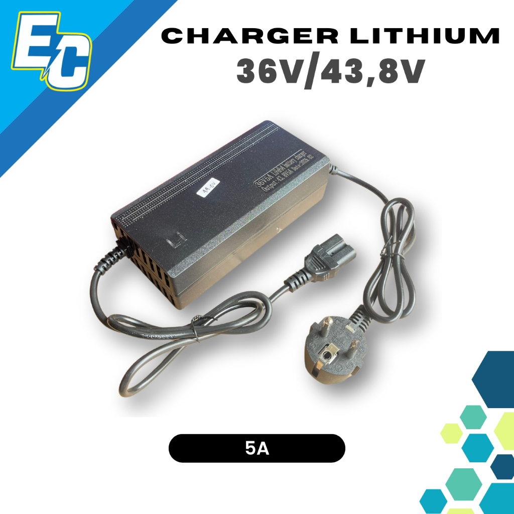 Charger Sepeda Skuter listrik AKI LIFEPO4  36V/43,8V 5A