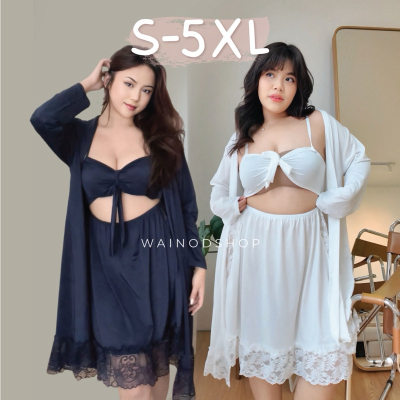 CALLISTA S-5XL sexy lingerie dress & kimono set