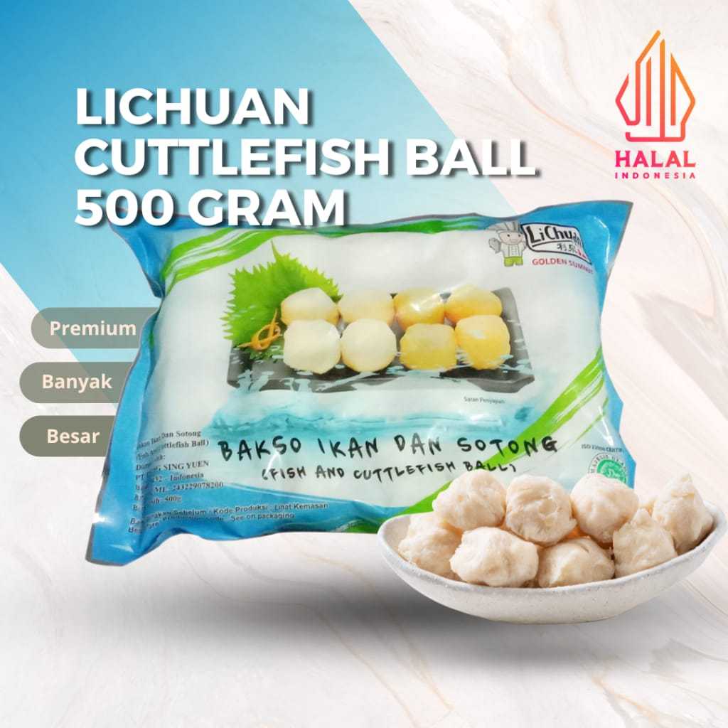 

GROSIR LICHUAN CUTTLEFISH BALL BAKSO IKAN DAN SOTONG / LICHUAN 500 GRAM
