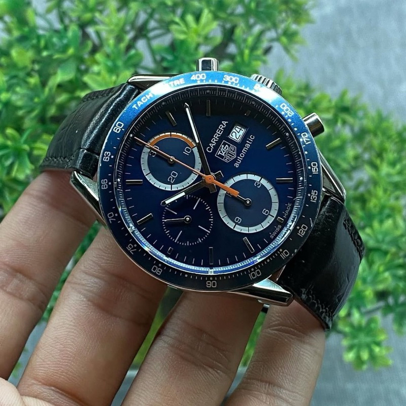 Tag Heuer Carrera Chronograph Calibre 16 Blue Dial CV2015-1 Automatic 41mm