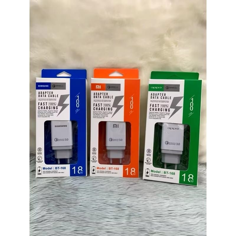 CHARGER BRAND ALL TYPE BT-168 TYPE C & MICRO CASAN BT-168 18W FAST CHARGING
