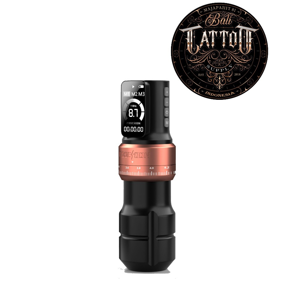 Poseidon Transparent Wireless Tattoo Pen Machine