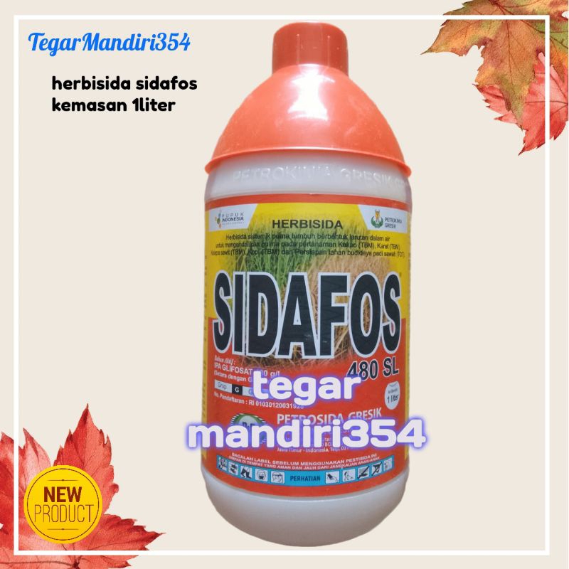 HERBISIDA SIDAFOS 1LITER Herbisida gliposat 480sl sidafos 1liter Racun rumput mati sampai akar Sidaf