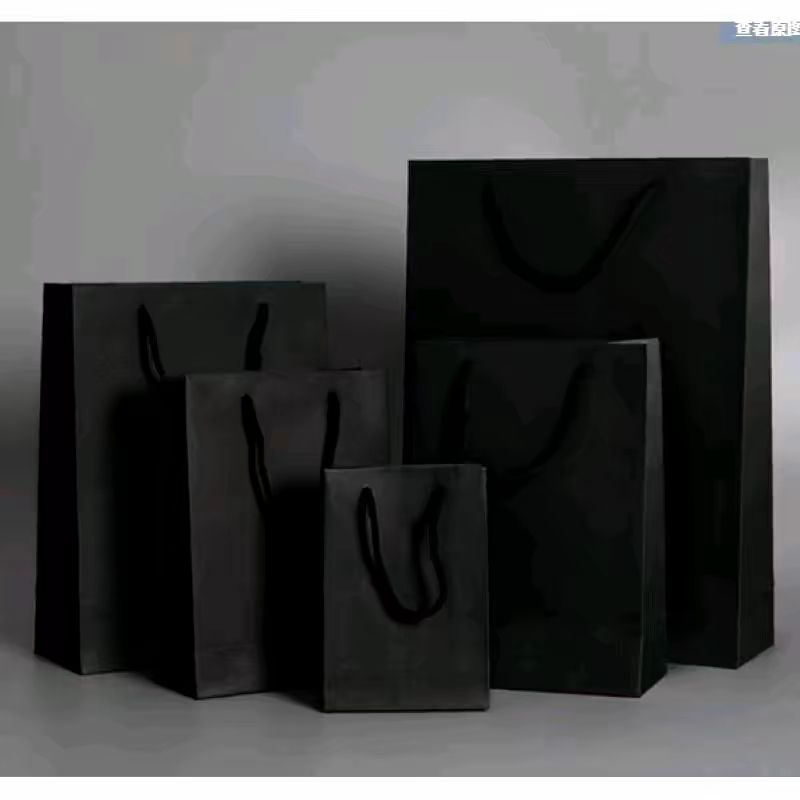 

S (S52) PAPER BAG POLOS WARNA HITAM DAN COKLAT/PAPERBAG SOUVENIR