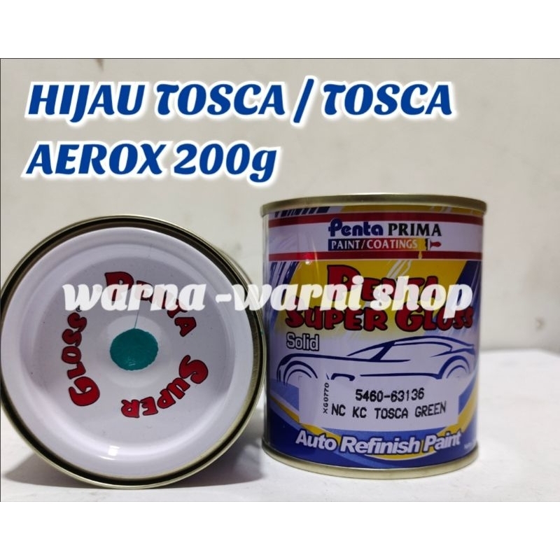 CAT PENTA SUPER GLOSS SOLID NC KC TOSCA GREEN / HIJAU TOSCA AEROX 63136 ISI 200 GRAM CAT MOBIL / MOT
