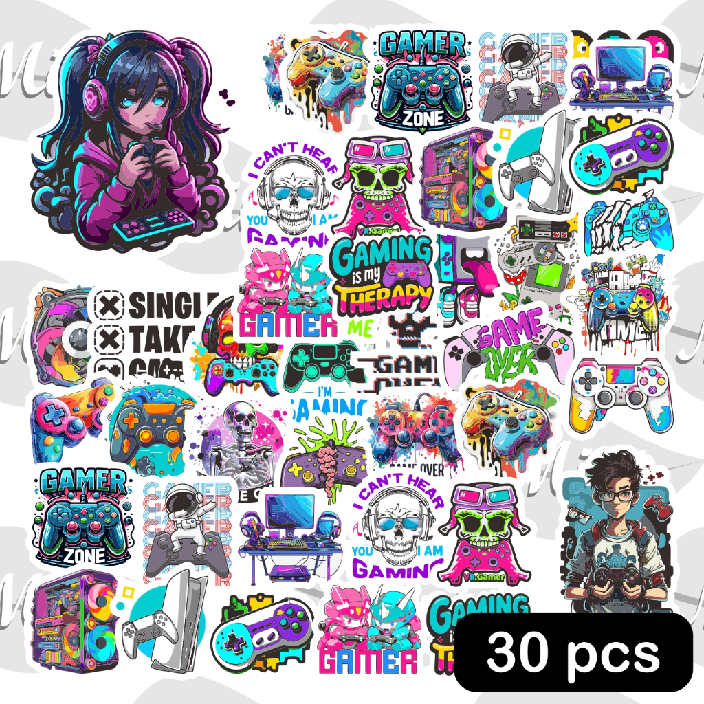 

(30 pcs) Stiker Game 1 | gaming gamer waterproof sticker anti air tumbler hp laptop ipad tablet