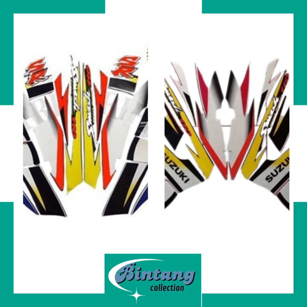 STIKER STRIPING STANDART ORI SUZUKI SMASH 110 2005 TERMURAH DAN TERLARIS