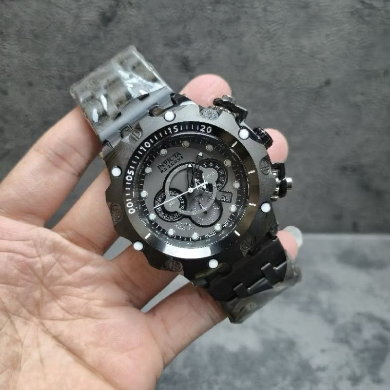 INVICTA VENOM Jam Tangan Pria Cowok Rantai Crono Aktif Diameter 58mm
