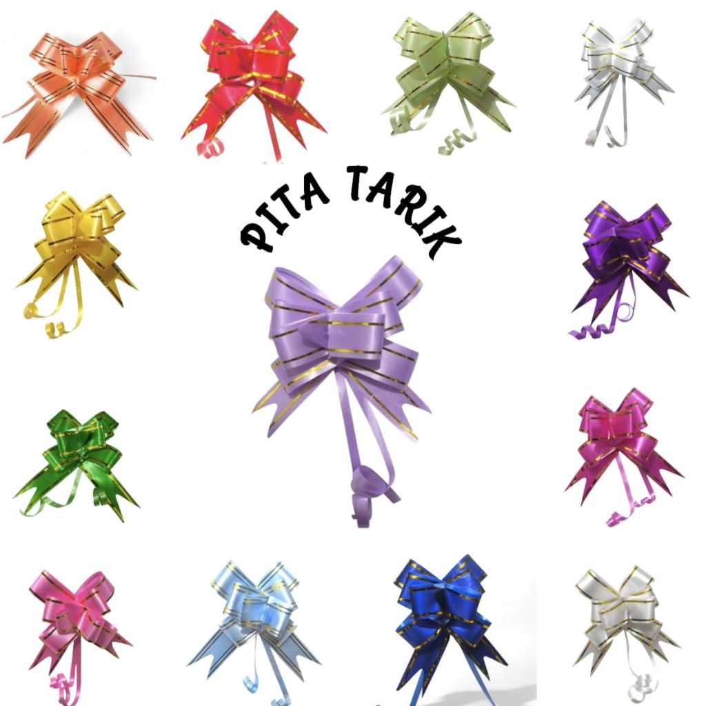 

Pita TARIK LIS EMAS Serut Parcel Kado Souvenir GOLD STRIPE
