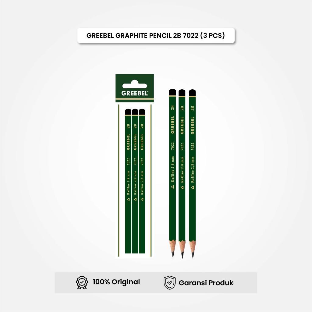 

Pensil Kayu 2B 7022 (3PCS/SET) Greebel / Pensil Tulis Ujian / Grafit Graphite / Pensil Gambar / IStationery