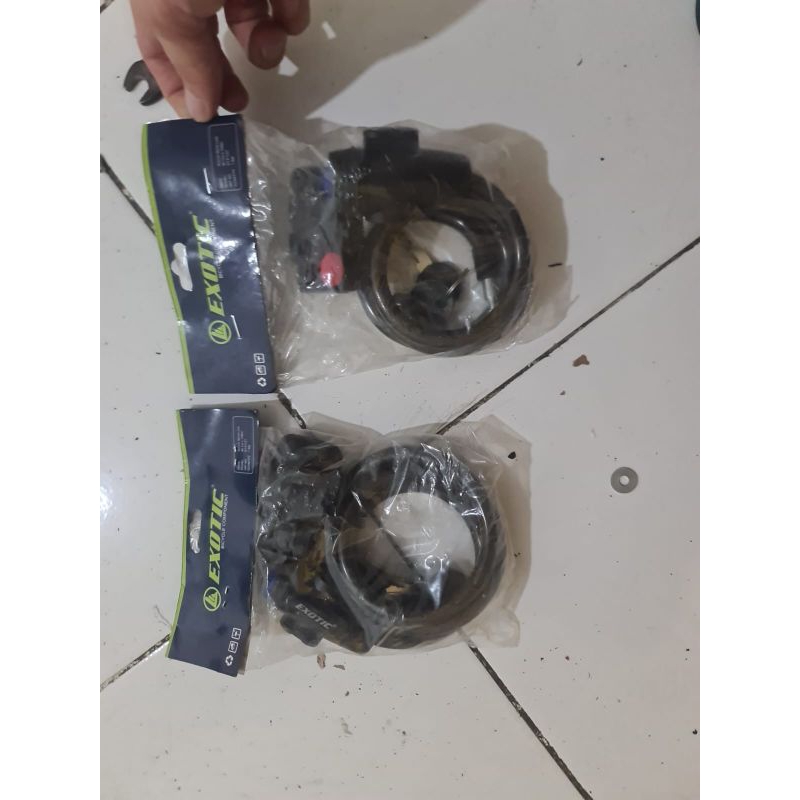 kunci sepeda spiral merk pacific dan exotic