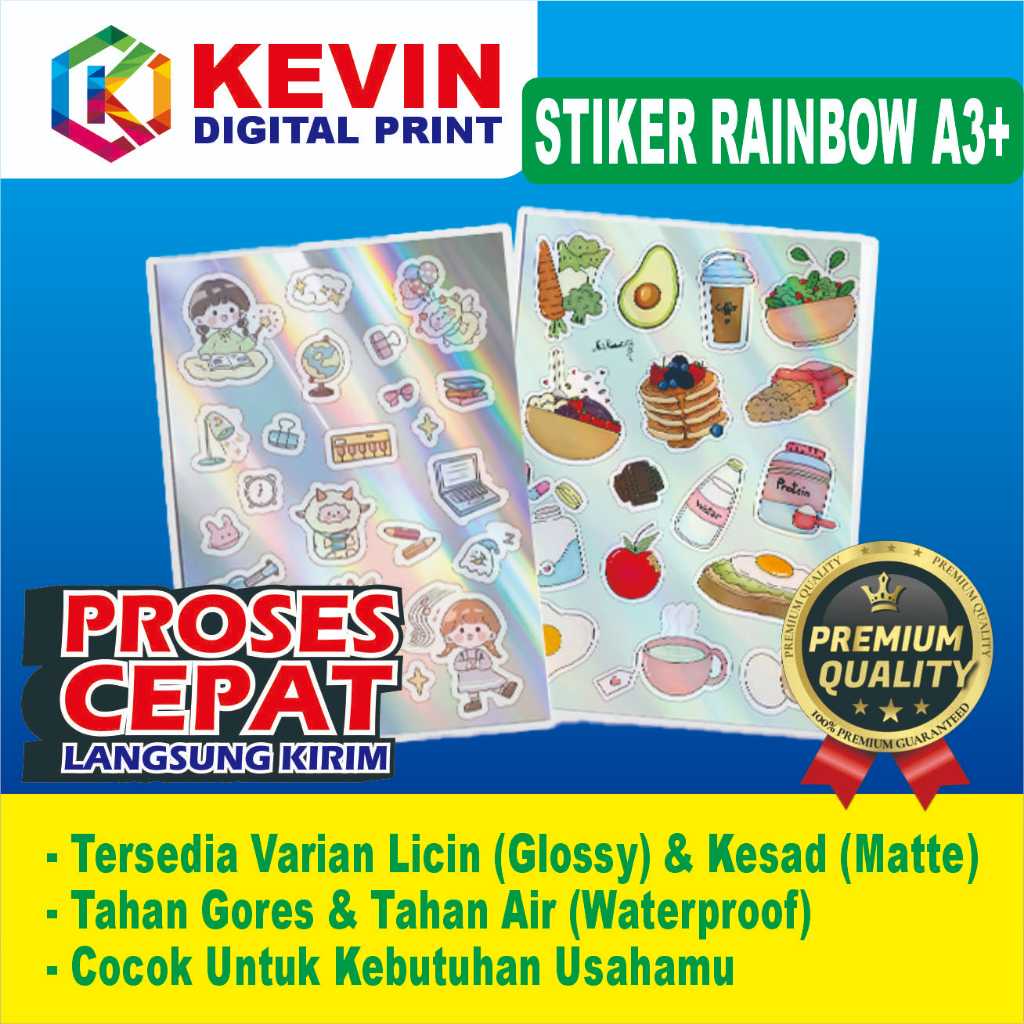 

Stiker Rainbow A3+