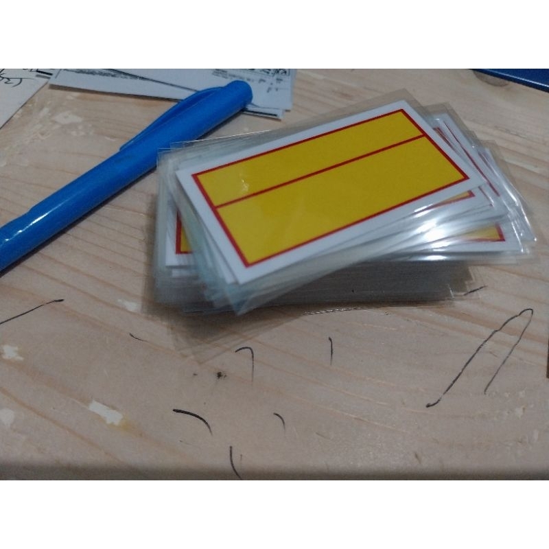 

Card Tulis Tangan bisa Di hapus uk 3x6 cm (12 pcs) / Card sudah laminating / Kartu bisa tulis bisa hapus