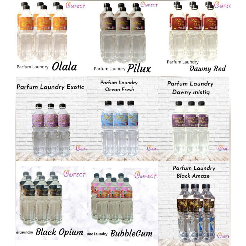 [Best Seller] OWFECT Parfum Laundry / Pewangi Pakaian laundry kemasan 1000ml / Agen Parfum laundry o