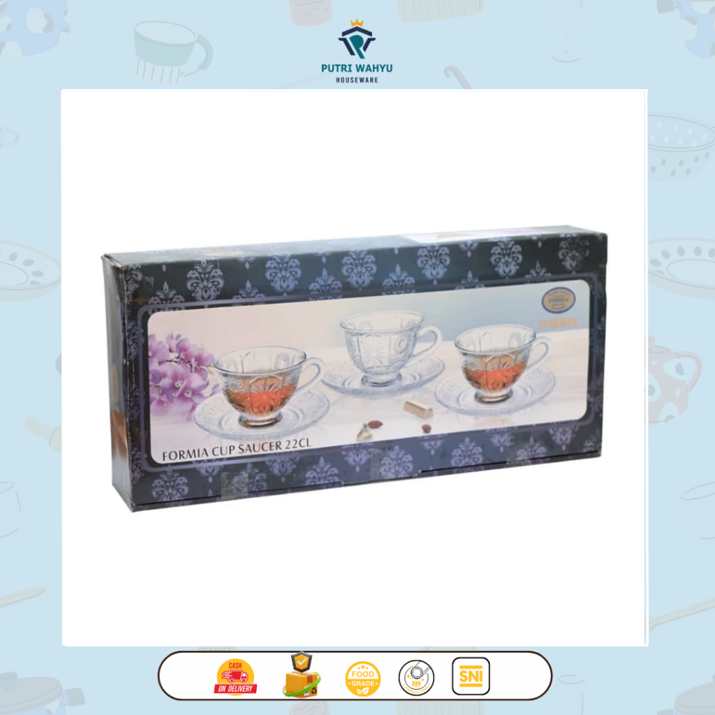 FR721017CL16 cangkir Formia //Formia Gelas Kopi Full Cutting 22 Cl - set