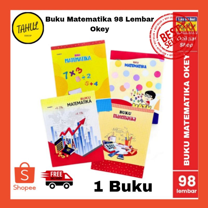 

1 Buku !!! Buku Matematika Okey 98 Lembar - 1 Buku / Motif Random