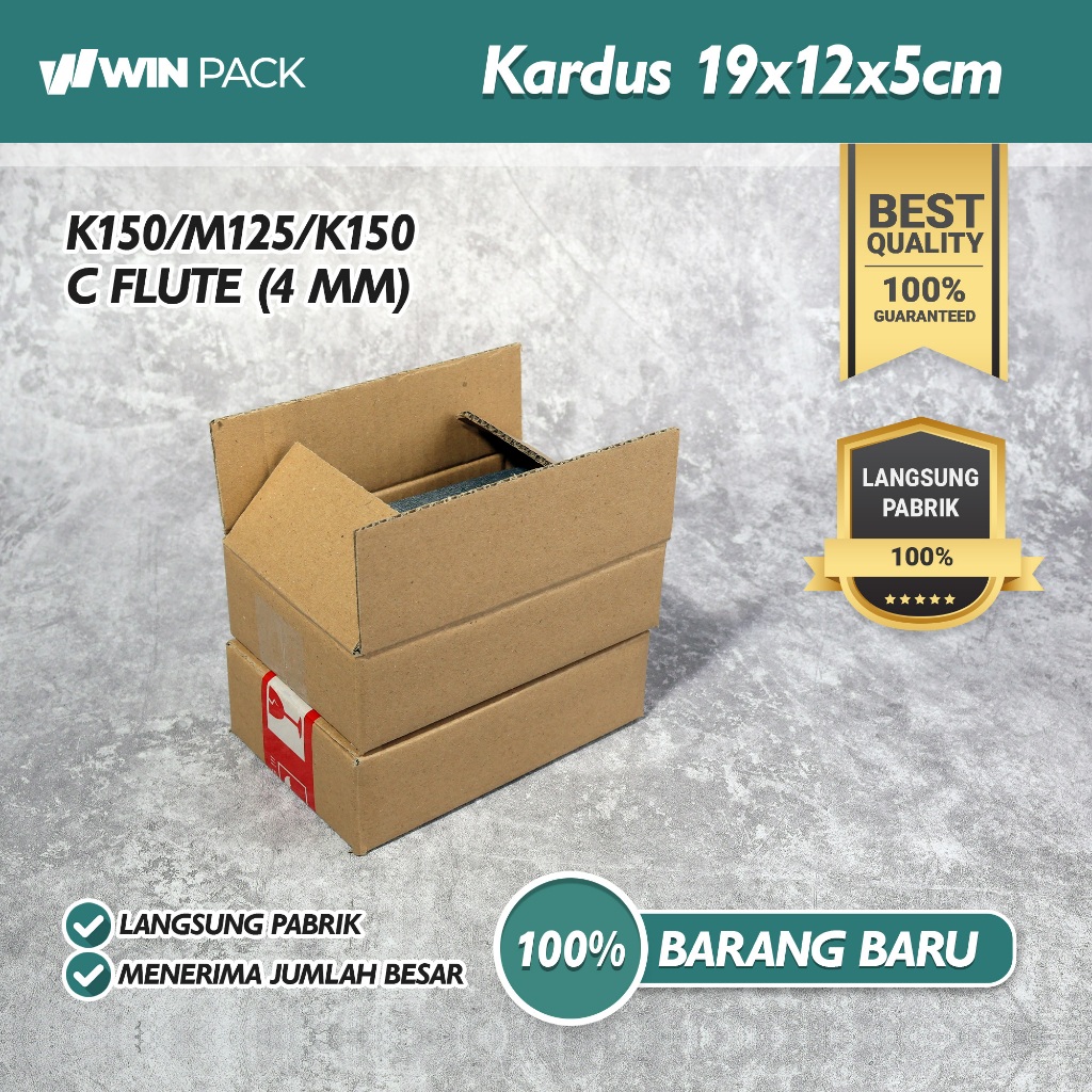 

(Isi 10 Pcs) Kardus Karton Box Packing Polos | 19x12x5 cm | Polos