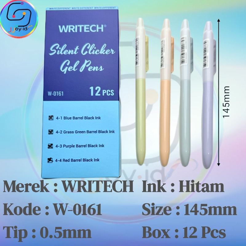 

Alat Tulis Gel WRITECH W161 dengan Tinta Hitam 0.5mm - Stationery | Pena | Ballpoint