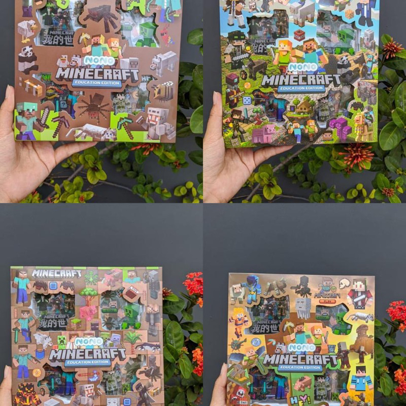 Ready INSTAN - Stiker Nono Minecraft 100 lembar Mine Craft Sticker Souvenir Ultah Anak
