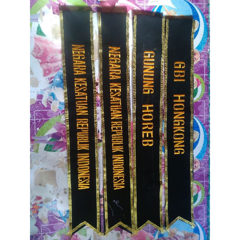 selempang wisuda anak TK list pita
