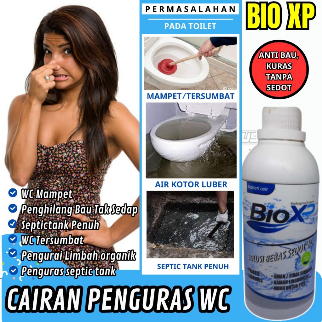 cairan wc mampet ampuh BioXP 500ml Obat Ampuh untuk WC dan Saluran Air Mampet