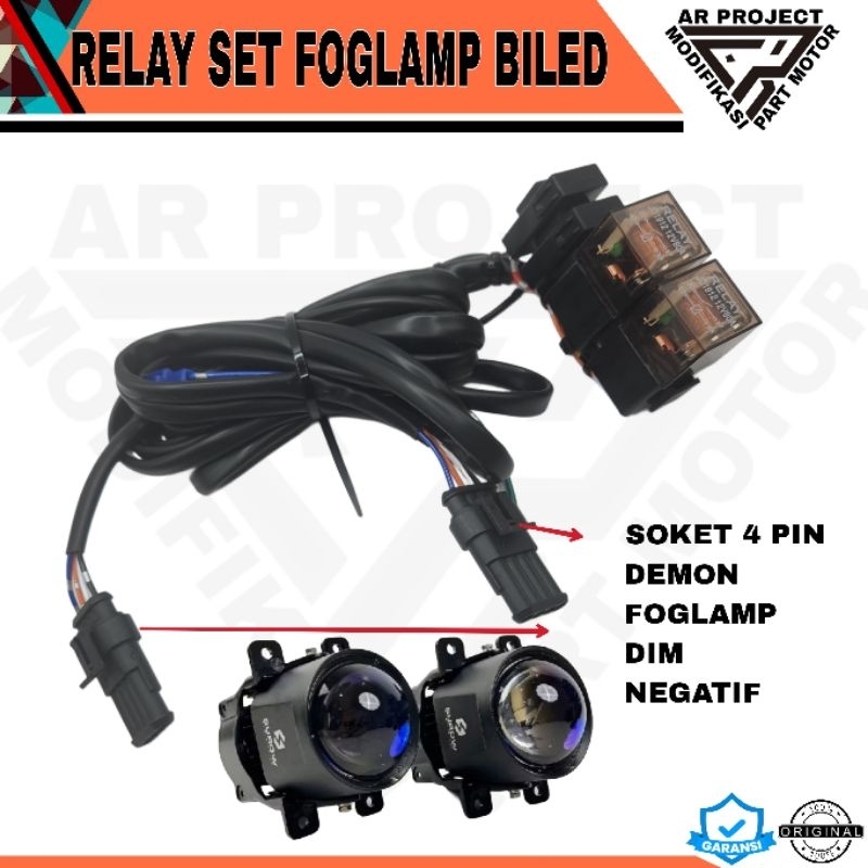 RELAY SET FOGLAMP BILED MOBIL UNIVERSAL PNP