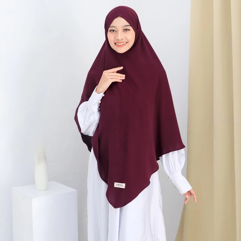 hijab khimar bandan crinkle / jilbab khiban syari jumbo