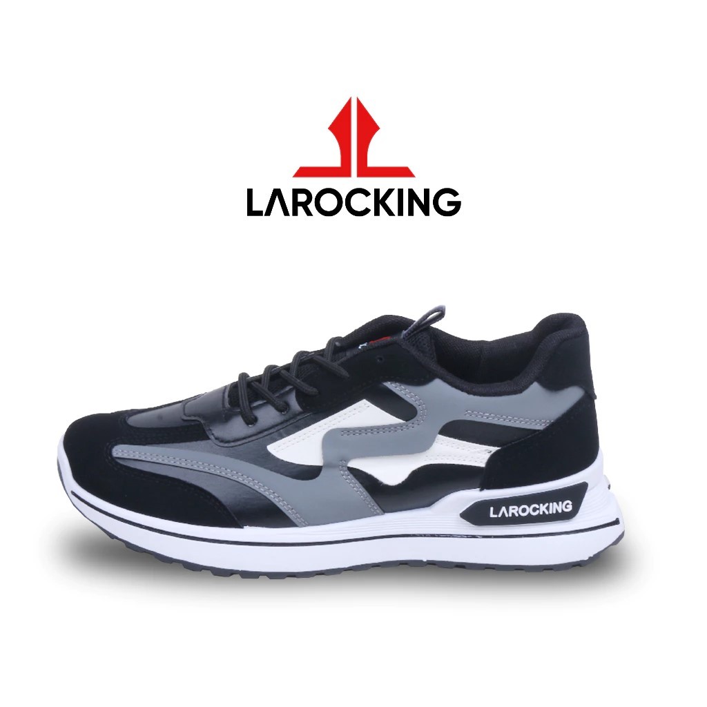 COD Promo Terbaru Larocking Myth Hitam Putih Sepatu Sneakers Pria