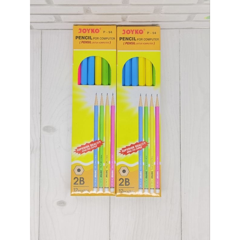 

JOYKO Pensil 2B Joyko P-94 Body Warna Warni For Computer Stationery