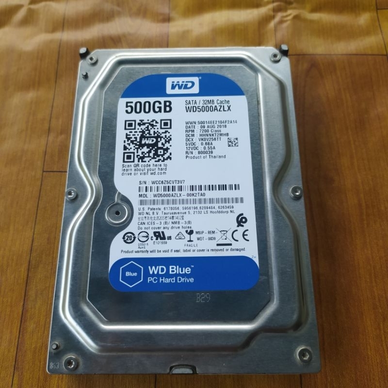 HARDISK/HDD 500GB MEREK WD BEKAS/SECOND