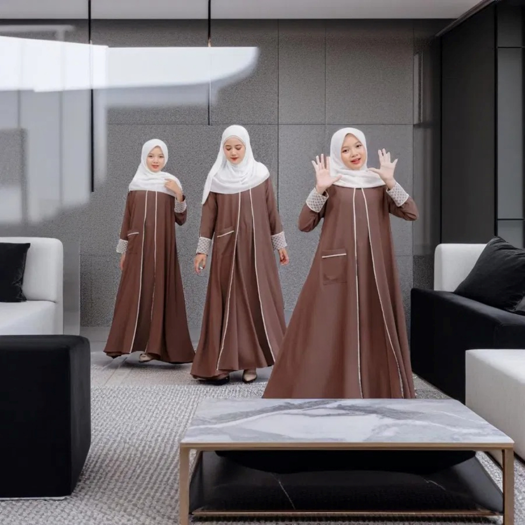 Baju Muslim Gamis Anak Perempuan Gamiz Tanggung Pakean Gramis Moeslim Kekinian Bju Games Bocah Cewek
