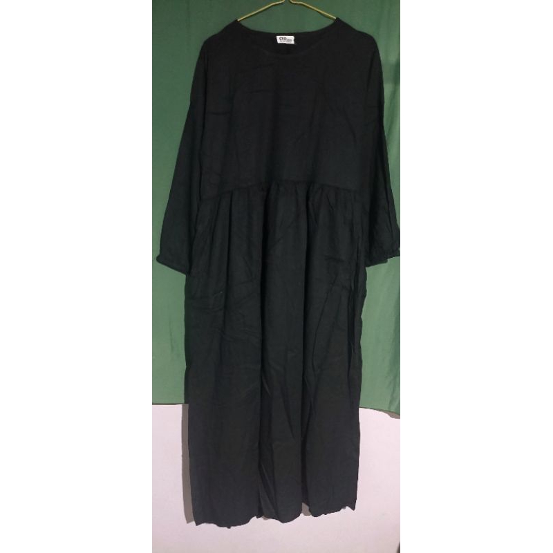 Preloved Shafa midi dress gamis katun rayon