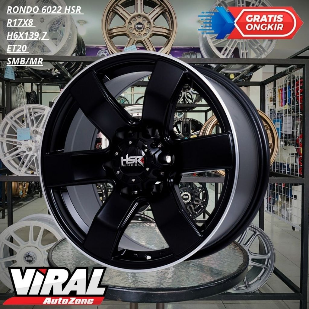 Velg Racing Mobil Mitsubishi Pajero/Triton Ring 17 HSR tipe RONDO R17 Lubang 6