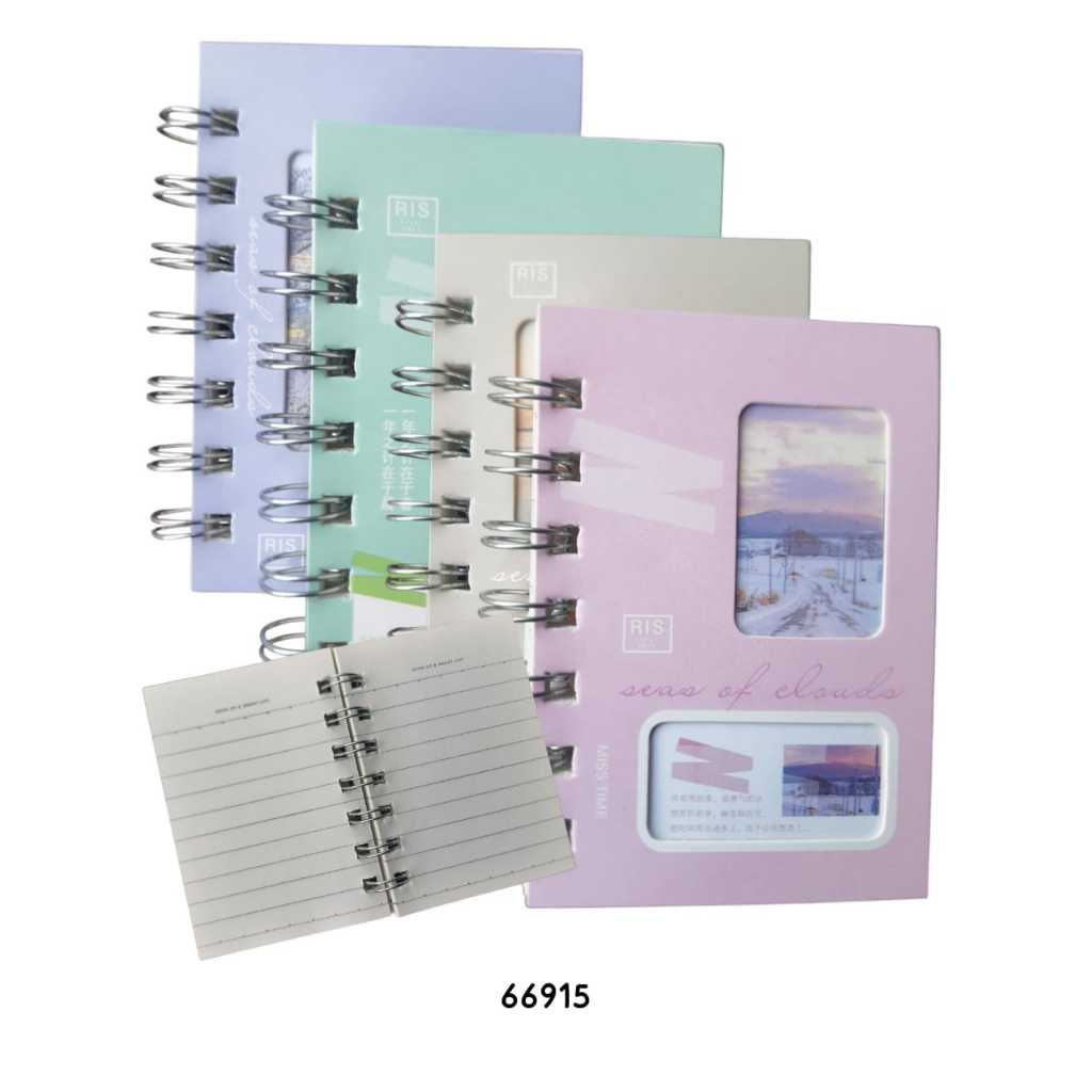 

BUKU CATATAN SAKU NOTEBOOK RING ATAS SAMPING MINI A7 LUCU POCKET MEMO