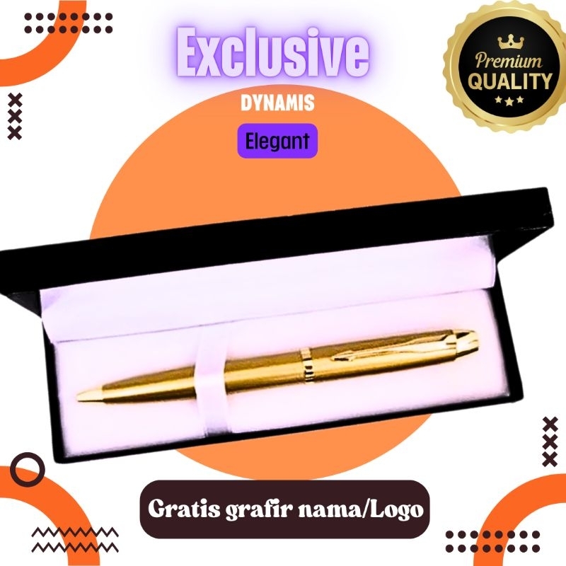 

pulpen bolpoin y mewah Parker gold series exclusive gratis grafir nama atau logo cocok untuk kado souvenir promosi