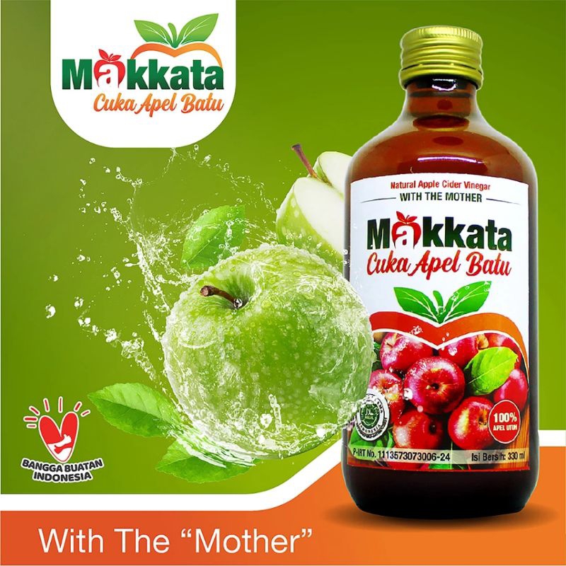 

Cuka Apel MAKKATA - Cuka Apel Batu Malang Organic Apple Cider Vinegar Original 100% Apel Utuh