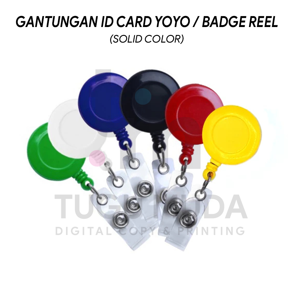 

Gantungan ID Card Yoyo / Name Tag Yoyo / Badge Reel - Solid Color