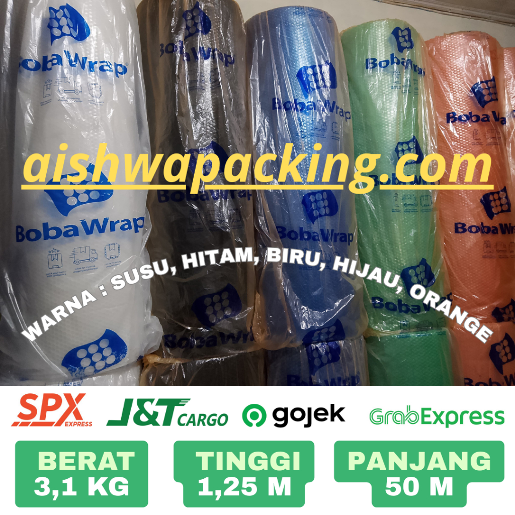 

Boba Wrap 60cm x 50m Bubble Wrap Tebal 3,1kg