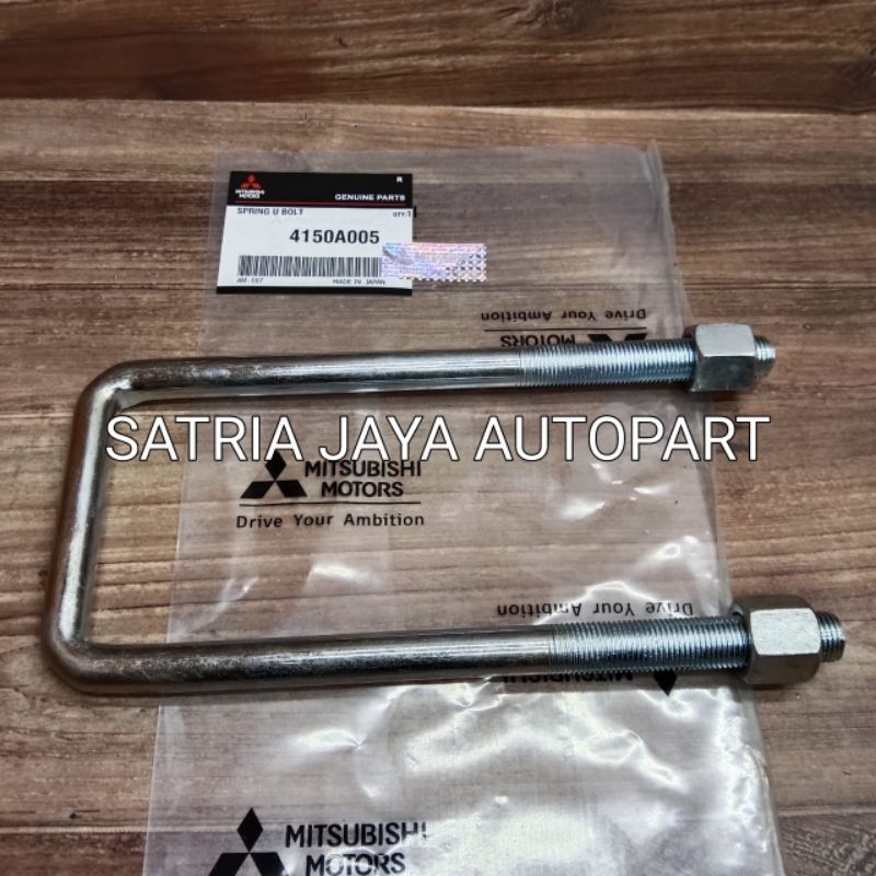 SPRING U BOLT BEHEL KLEM PER DAUN MITSUBISHI TRITON 7 INCHI BAJA ORIGINAL