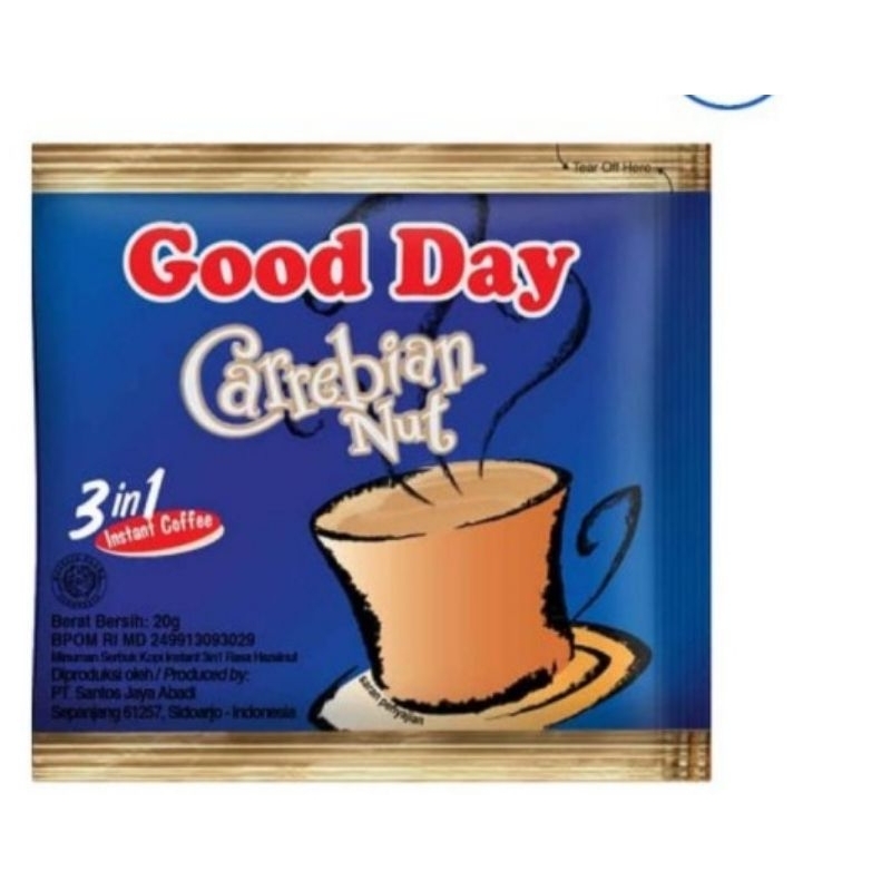 

kopi Goodday carebian nut 10 pcs